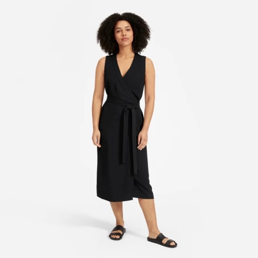 NWOT Everlane The Japanese GoWeave Sleeveless Wrap Dress